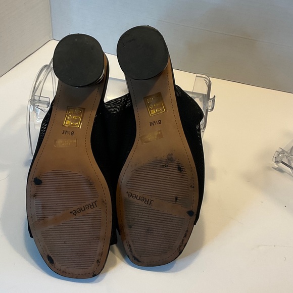 J.Renee Black Open-Toe Slip-On Mule with Low Block Heel - Picture 5 of 6